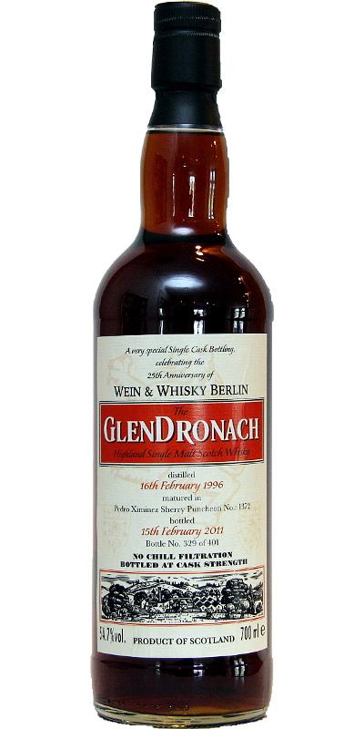 Glendronach 1996 Wk  25 Jahre Wein & Whisky