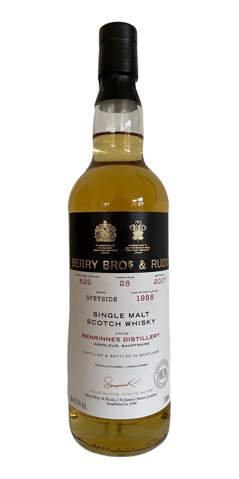Benrinnes 1988 BR Berrys' Own Selection