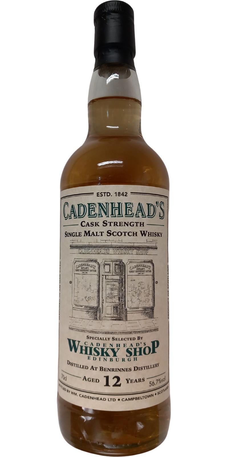 Benrinnes 2011 CA Cadenhead's Whisky Shop Edinburgh