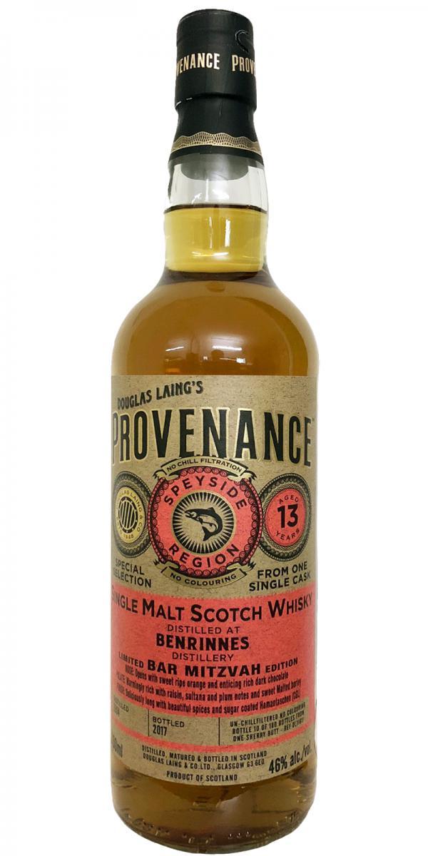 Benrinnes 2004 DL Provenance