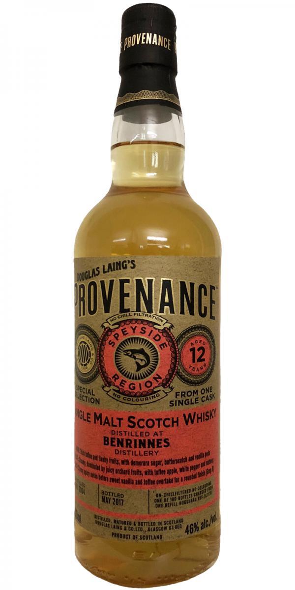 Benrinnes 2004 DL Provenance