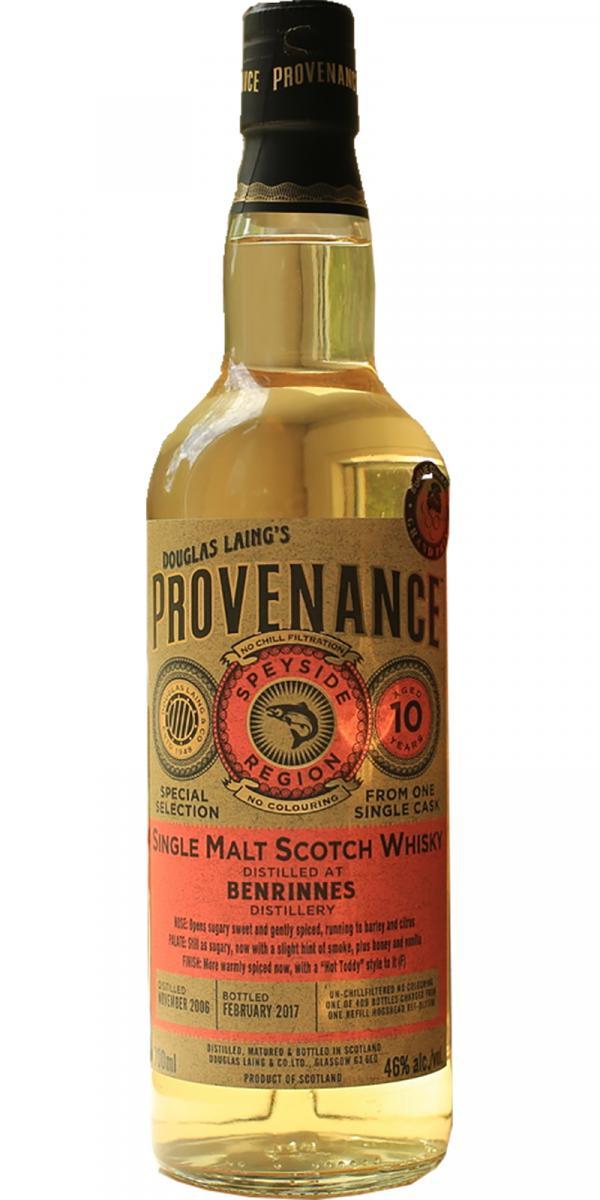 Benrinnes 2006 DL Provenance