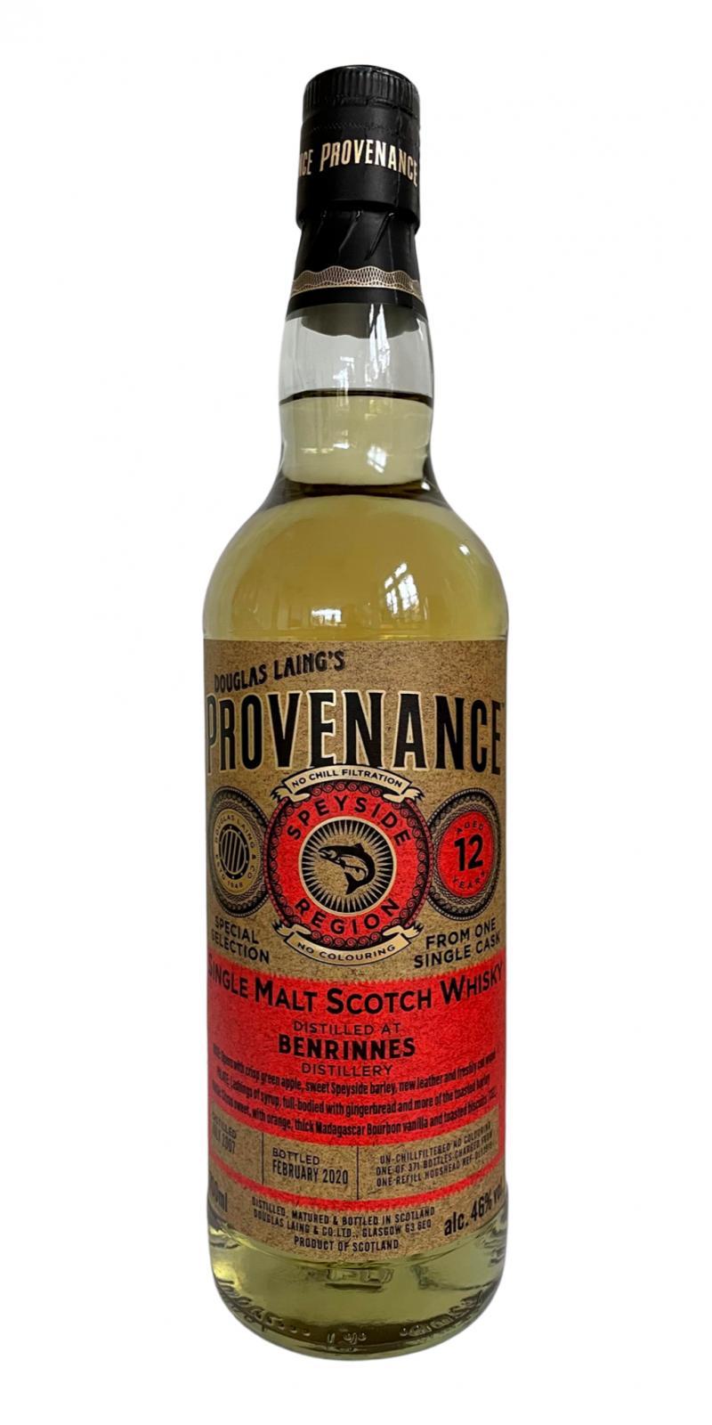 Benrinnes 2007 DL Provenance