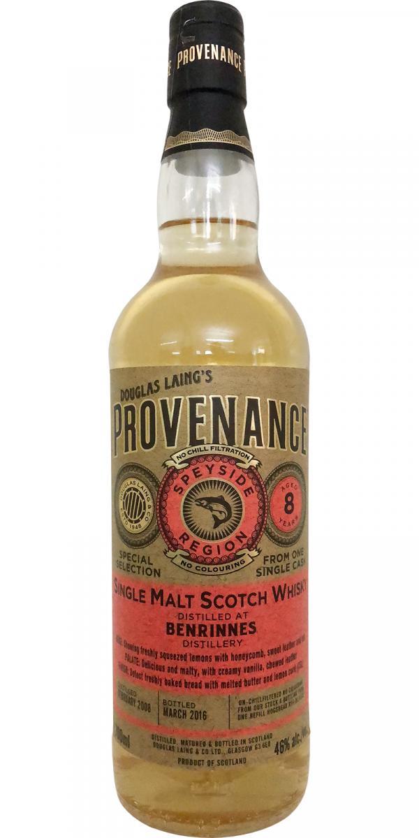 Benrinnes 2008 DL Provenance
