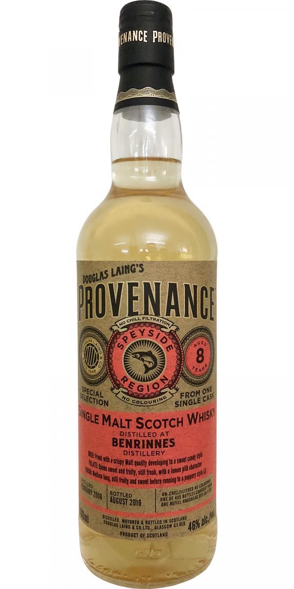 Benrinnes 2008 DL Provenance