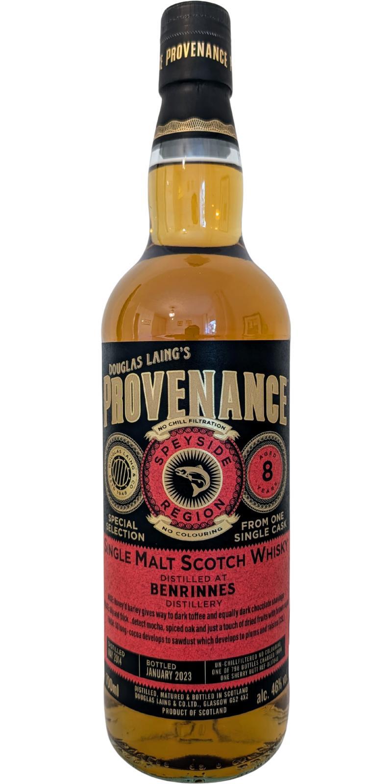 Benrinnes 2014 DL Provenance