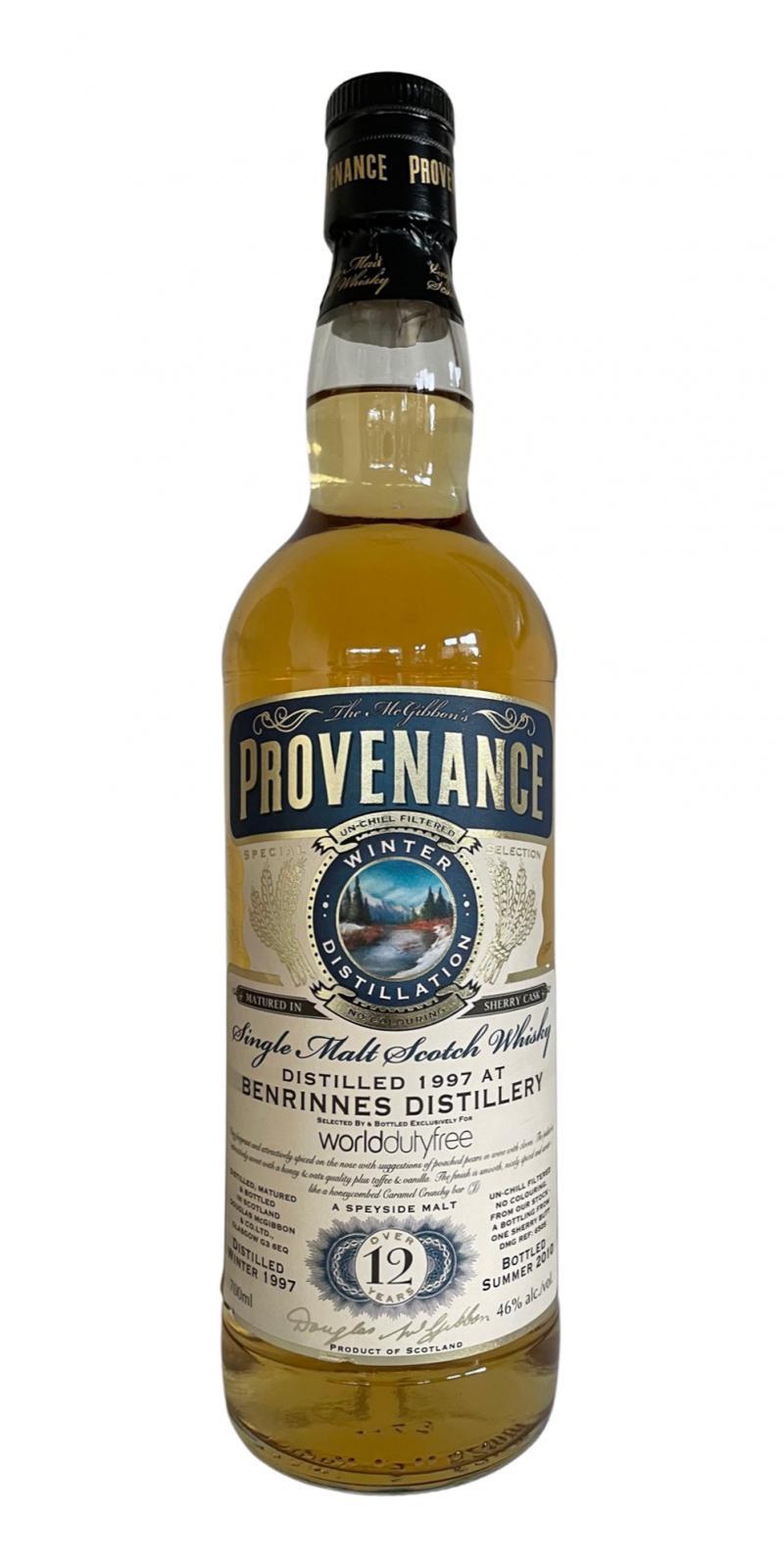 Benrinnes 1997 McG McGibbon's Provenance