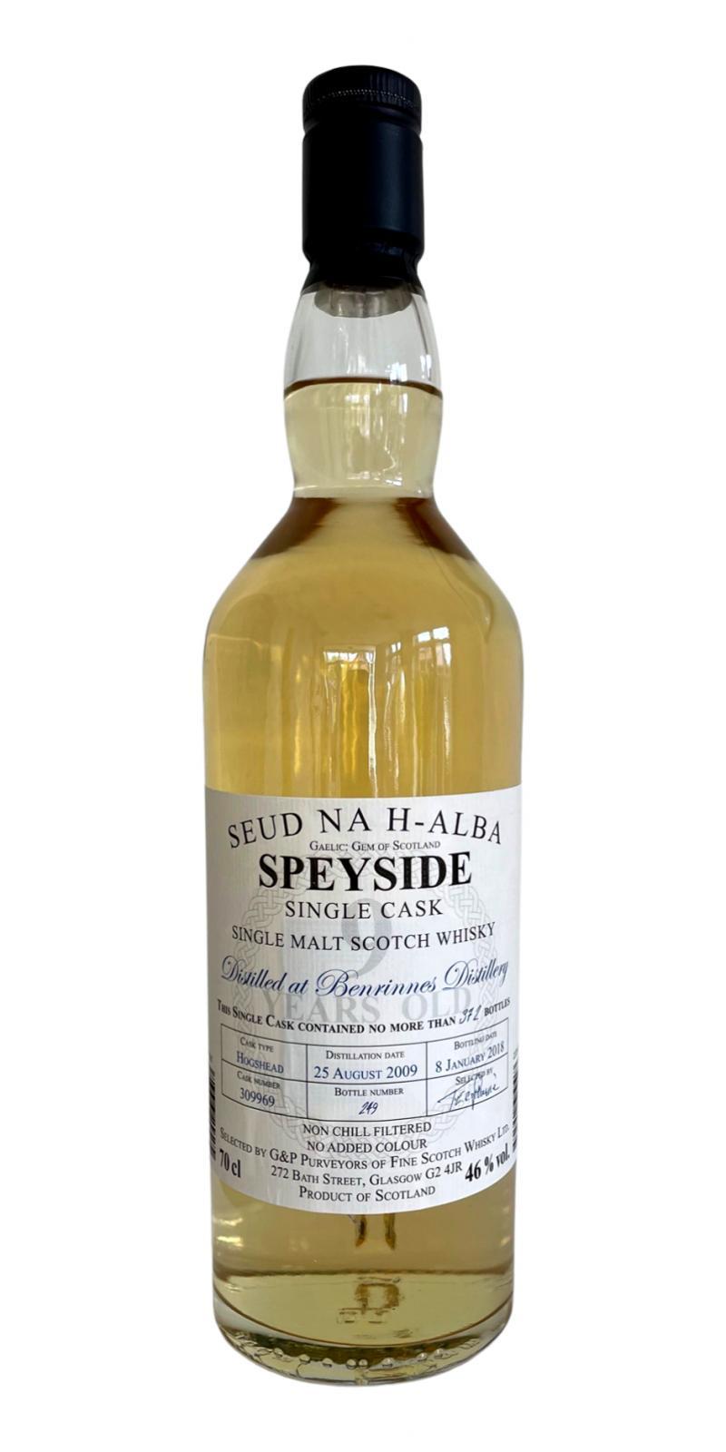 Benrinnes 2009 G&P Seud na h-alba