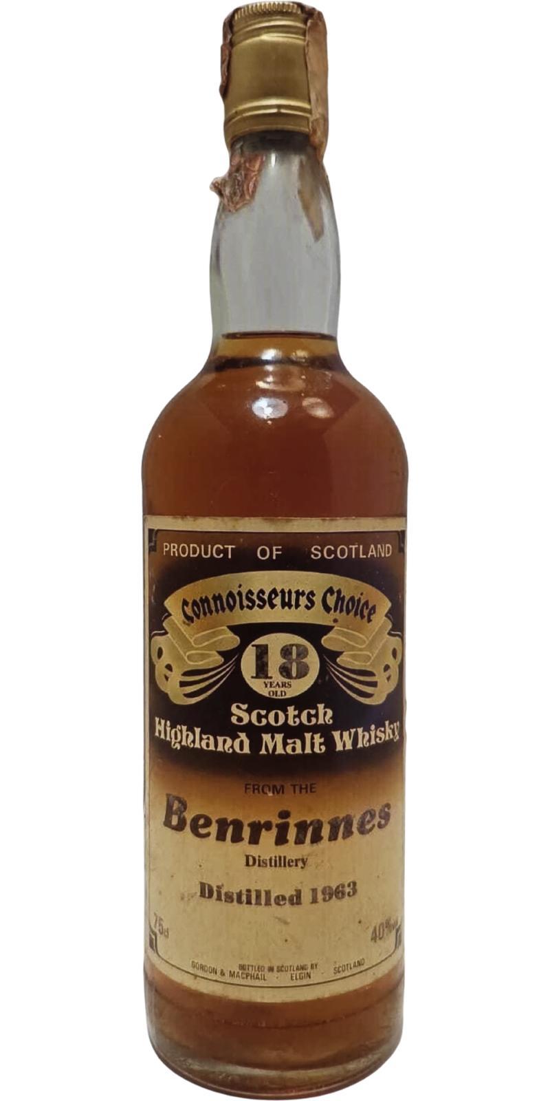 Benrinnes 1963 GM Connoisseurs Choice