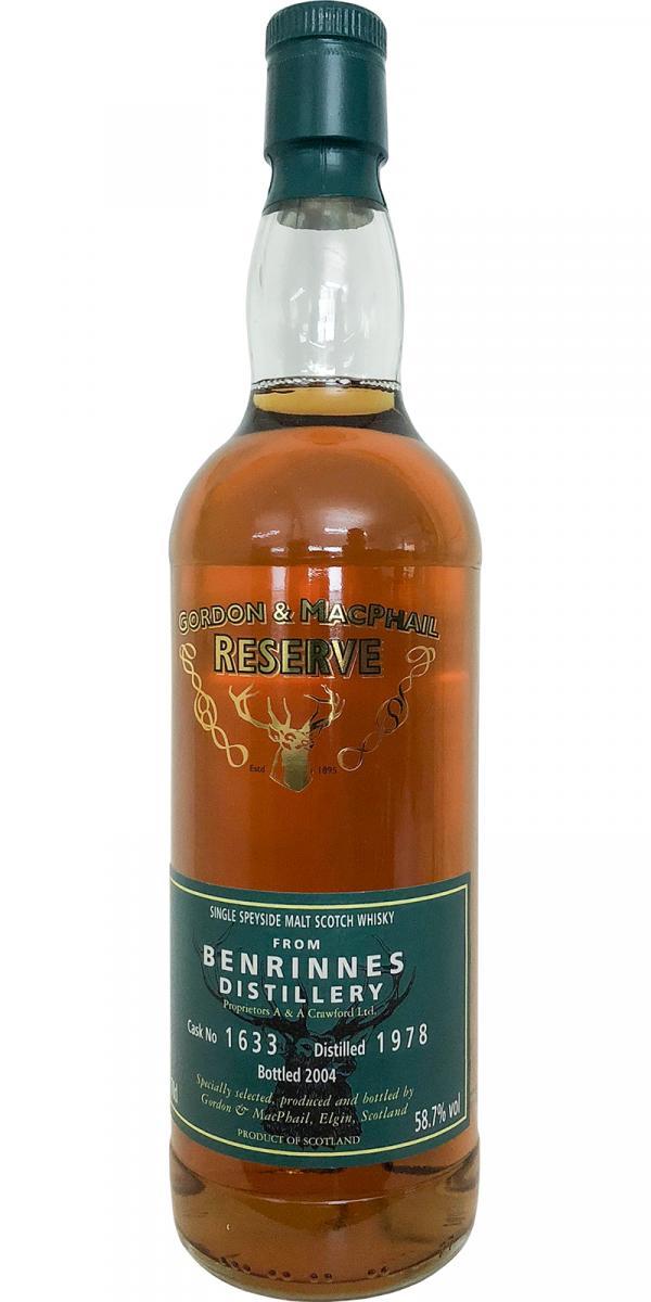 Benrinnes 1978 GM Reserve