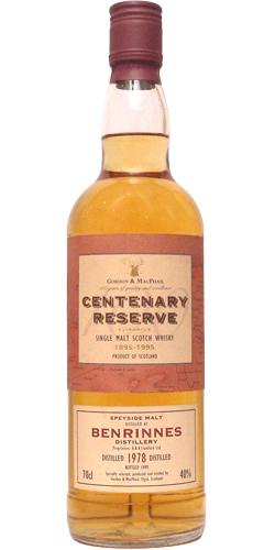 Benrinnes 1978 GM Centenary Reserve