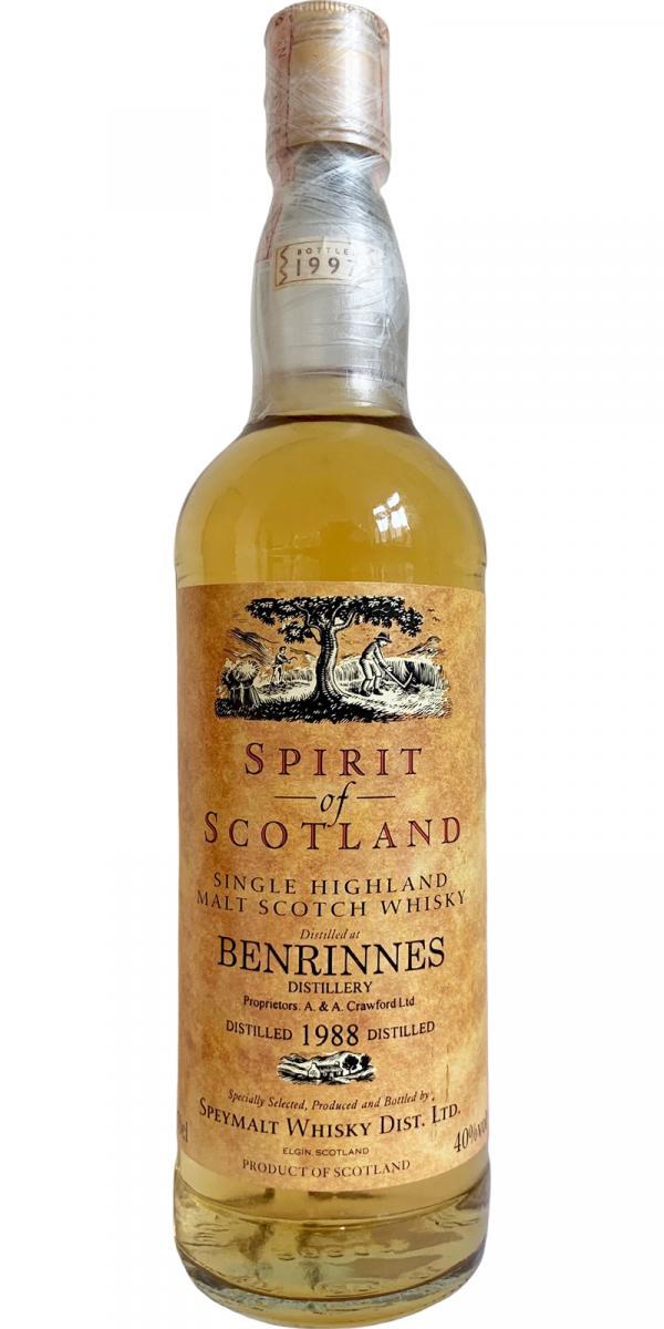Benrinnes 1988 GM Spirit of Scotland