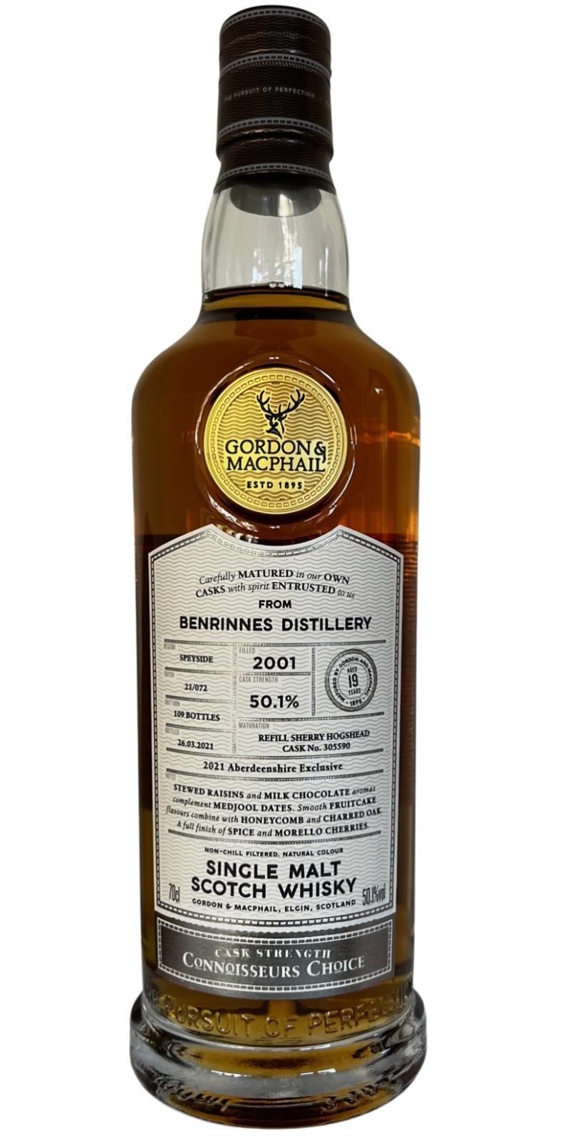 Benrinnes 2001 GM Connoisseurs Choice - Cask Strength