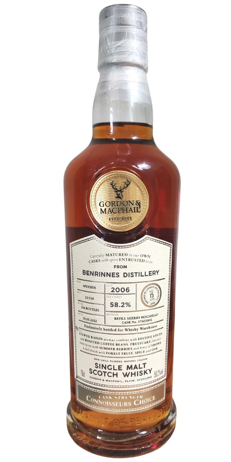 Benrinnes 2006 GM Connoisseurs Choice - Cask Strength