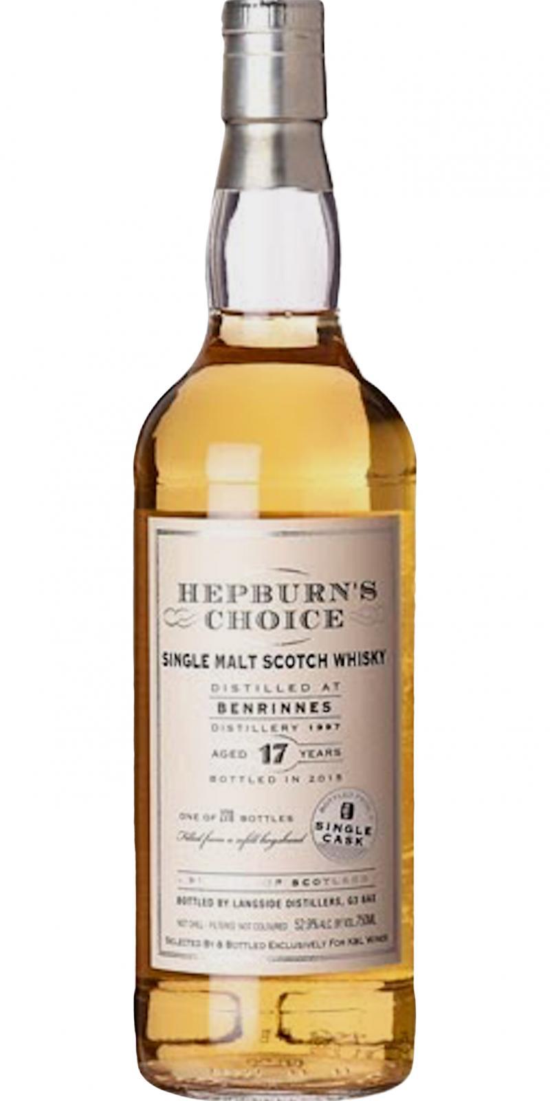 Benrinnes 1997 LsD Hepburn's Choice