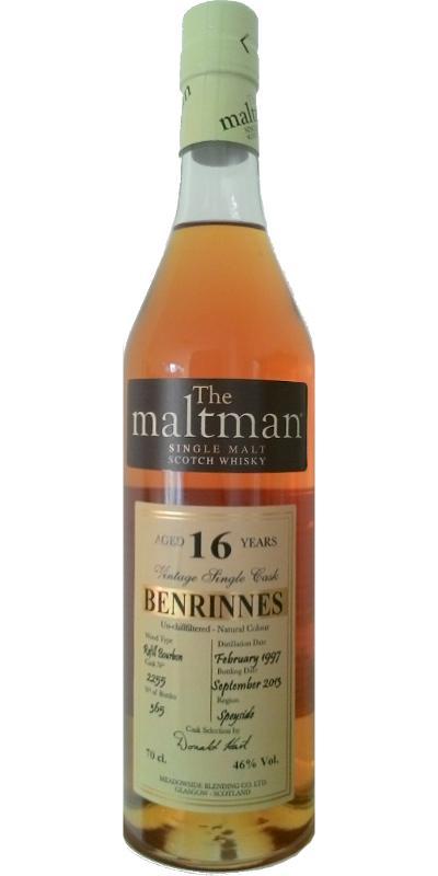 Benrinnes 1997 MBl The Maltman