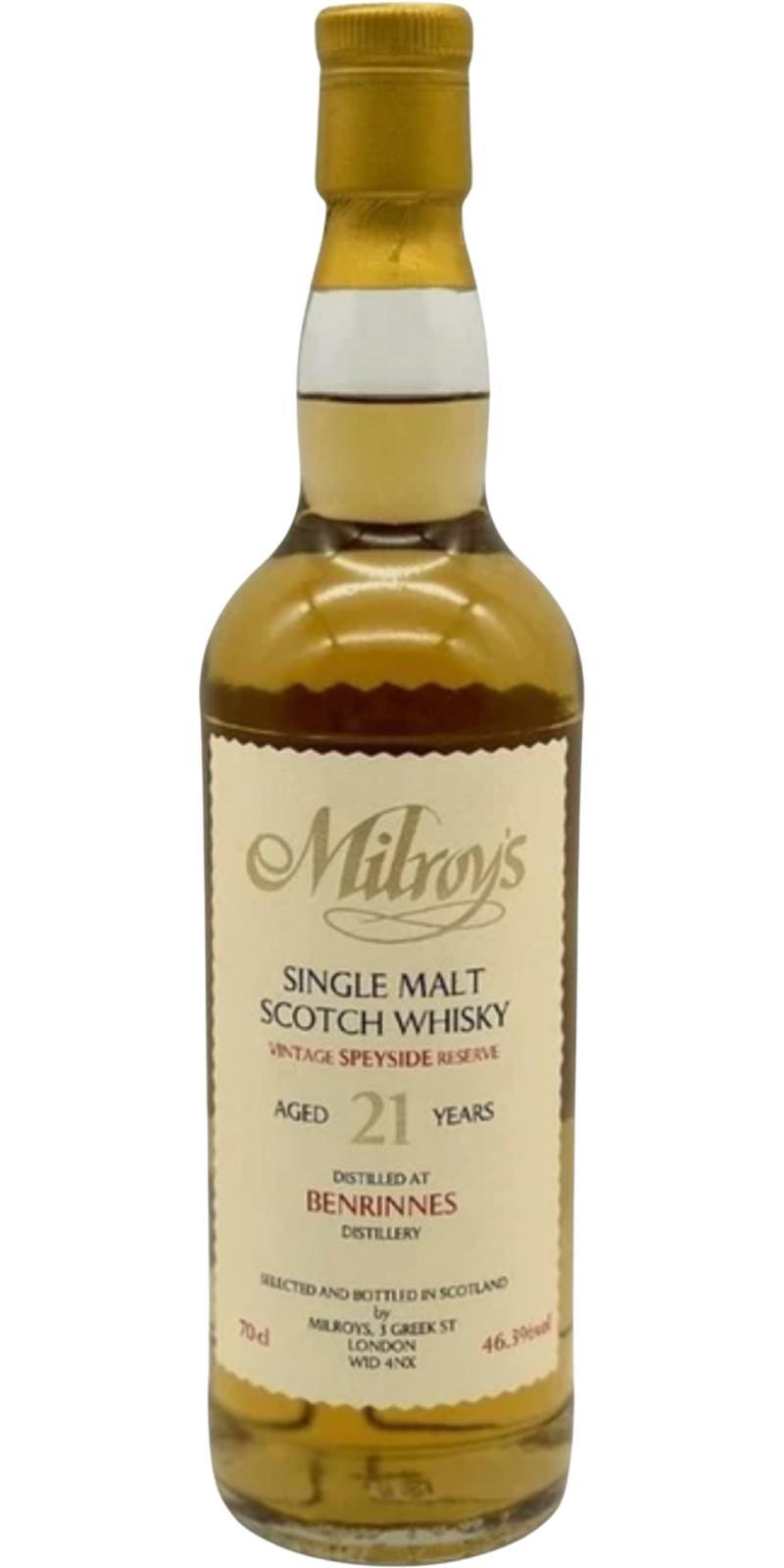 Benrinnes 2002 Soh Vintage Speyside Reserve