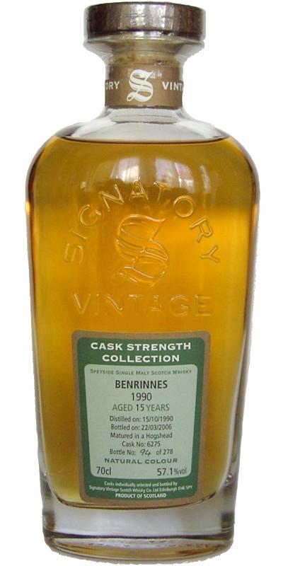 Benrinnes 1990 SV Cask Strength Collection