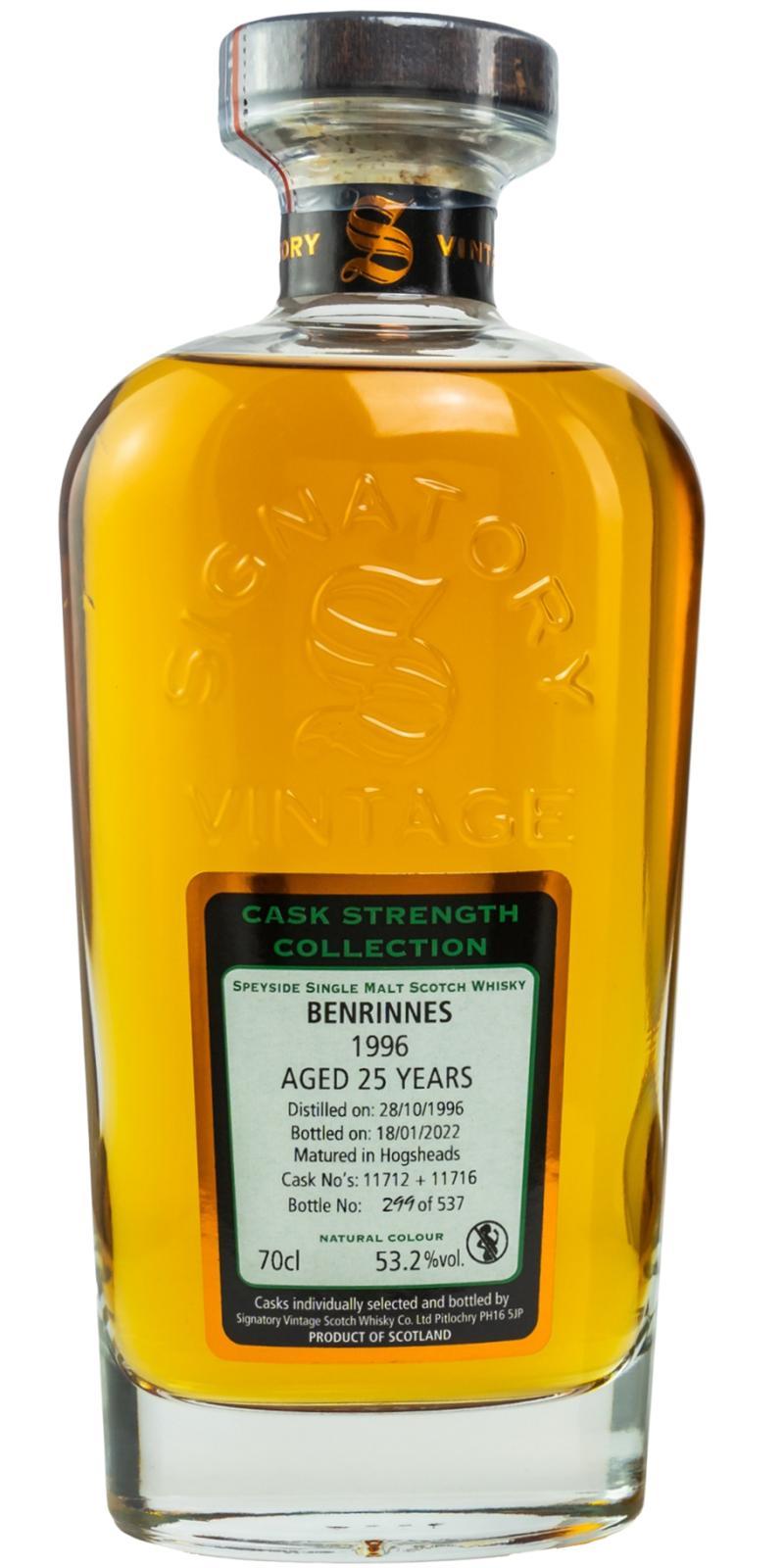 Benrinnes 1996 SV Cask Strength Collection