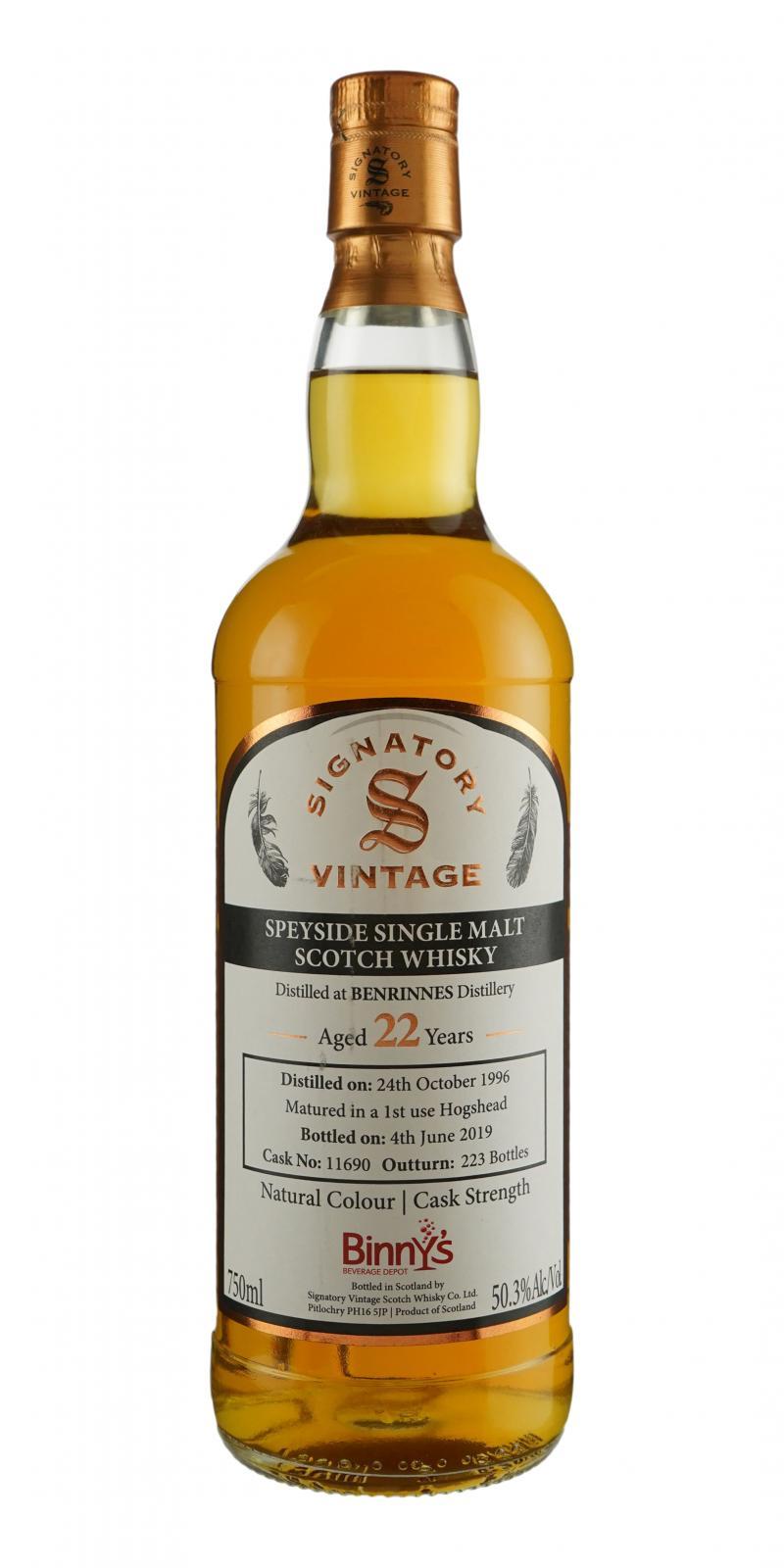 Benrinnes 1996 SV Vintage Collection - Cask Strength