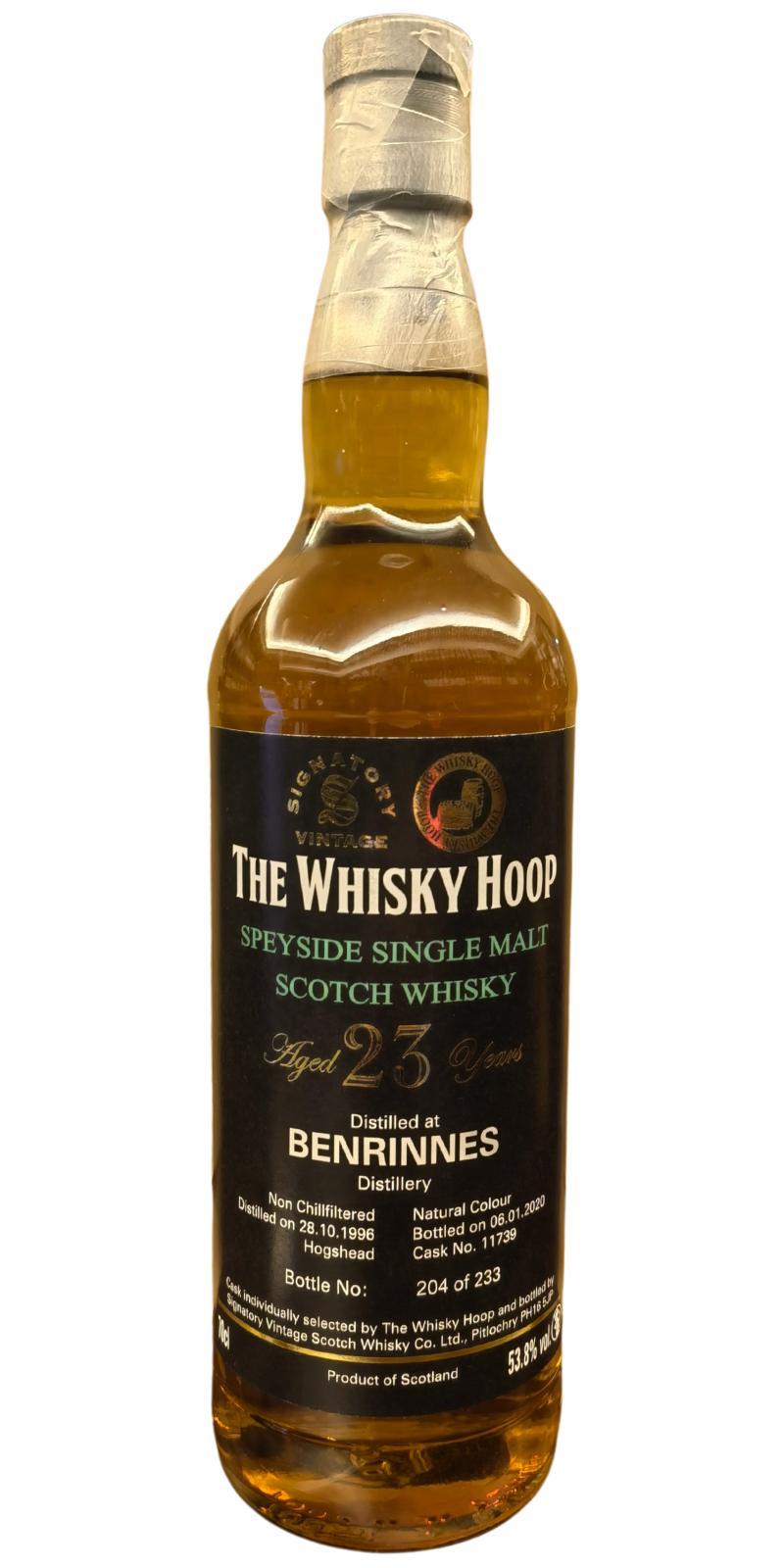 Benrinnes 1996 SV The Whisky Hoop