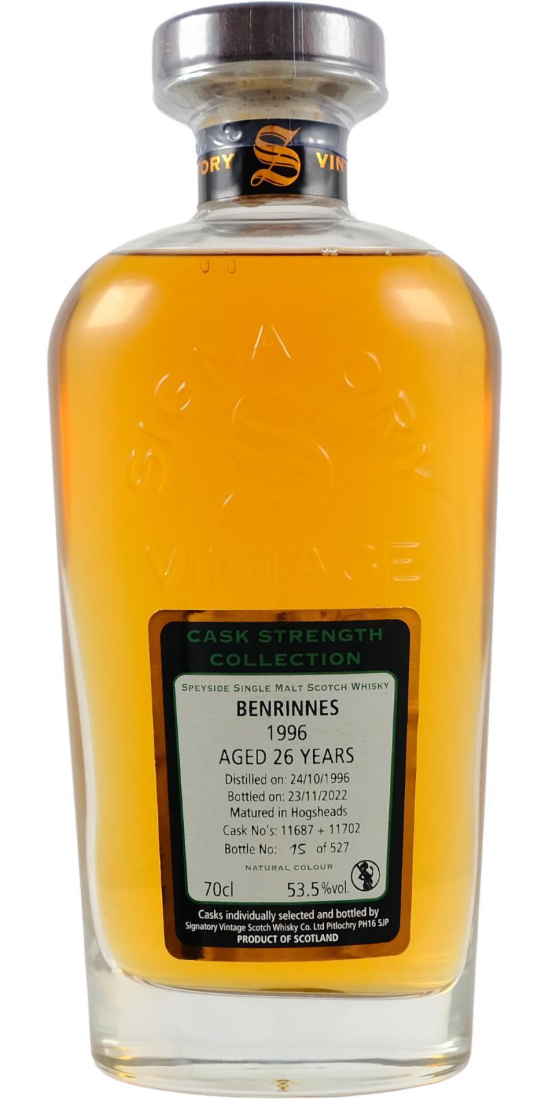 Benrinnes 1996 SV Cask Strength Collection