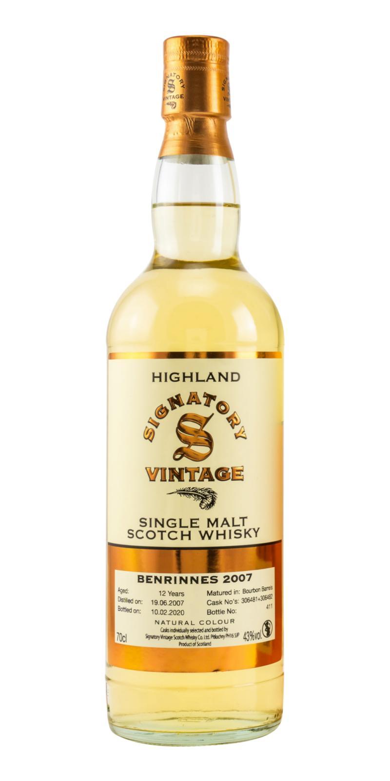 Benrinnes 2007 SV Vintage Collection