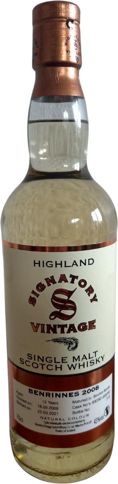 Benrinnes 2008 SV Vintage Collection