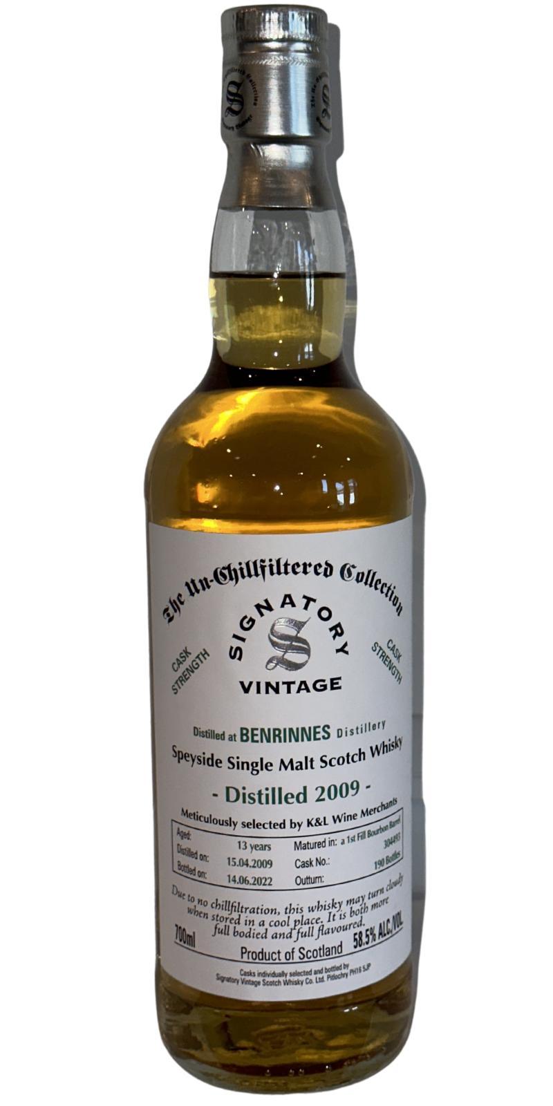 Benrinnes 2009 SV The Un-Chillfiltered Collection - Cask Strength