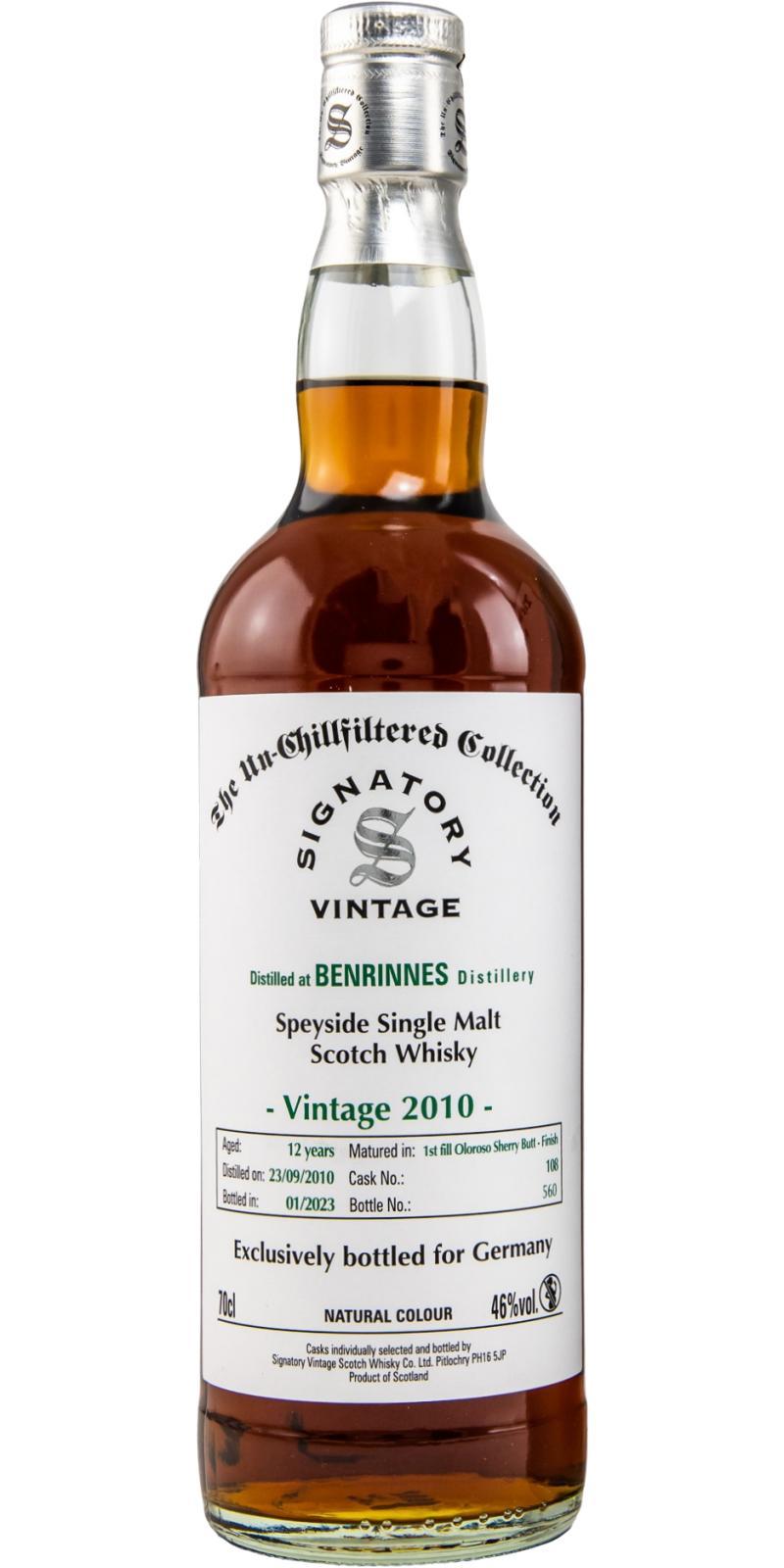 Benrinnes 2010 SV The Un-Chillfiltered Collection