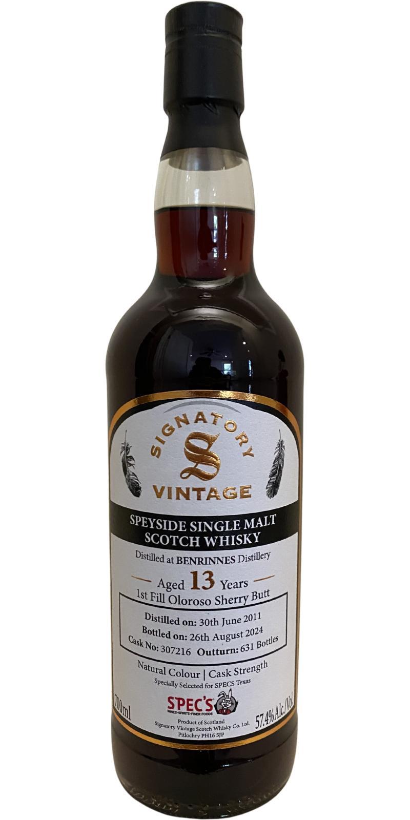 Benrinnes 2011 SV Natural Colour | Cask Strength