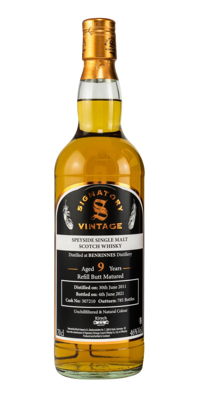 Benrinnes 2011 SV Unchillfiltered & Natural Colour