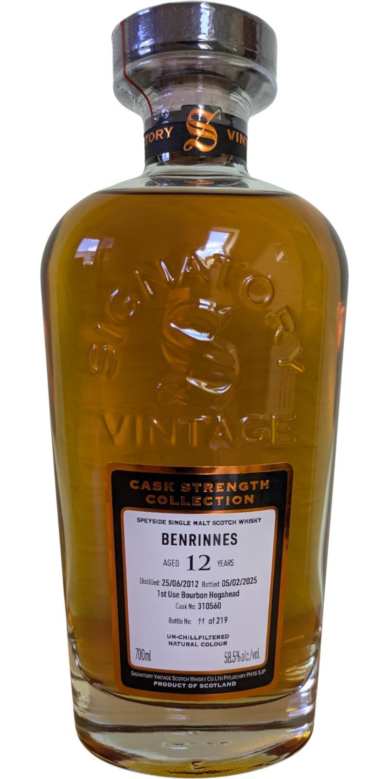 Benrinnes 2012 SV Cask Strength Collection