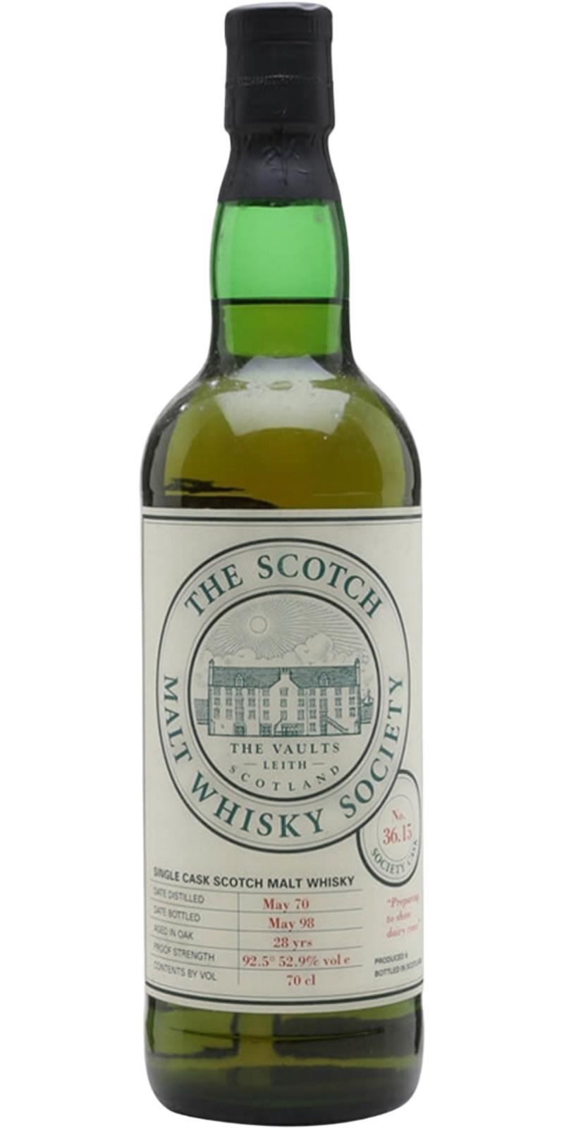 Benrinnes 1970 SMWS 36.15 Preparing to show dairy cows