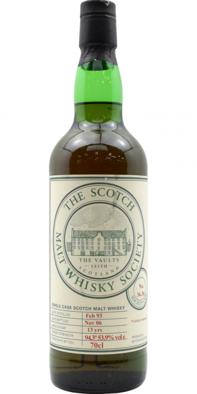 Benrinnes 1993 SMWS 36.36 Velvety warming