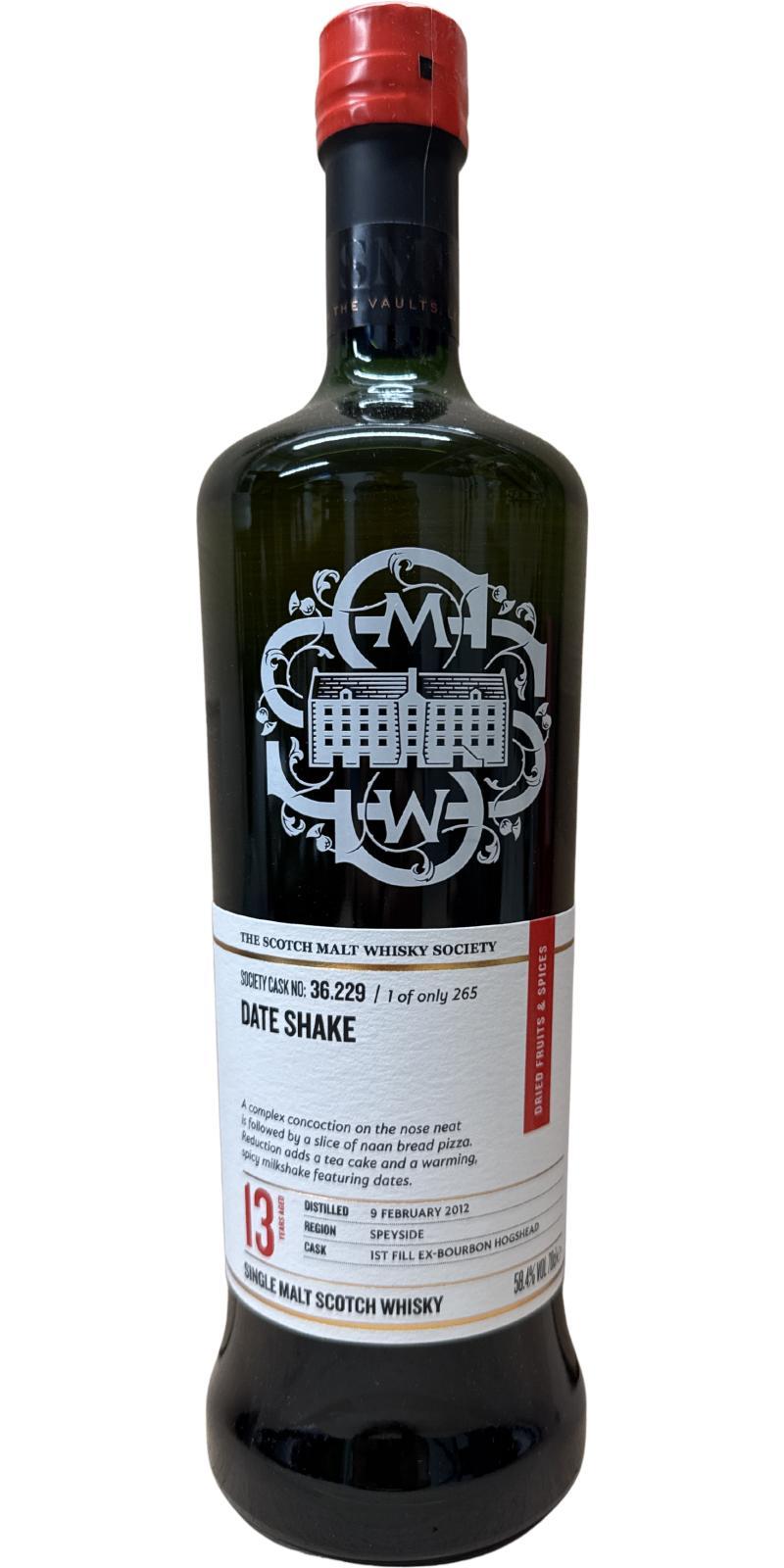 Benrinnes 2012 SMWS 36.229 Date shake
