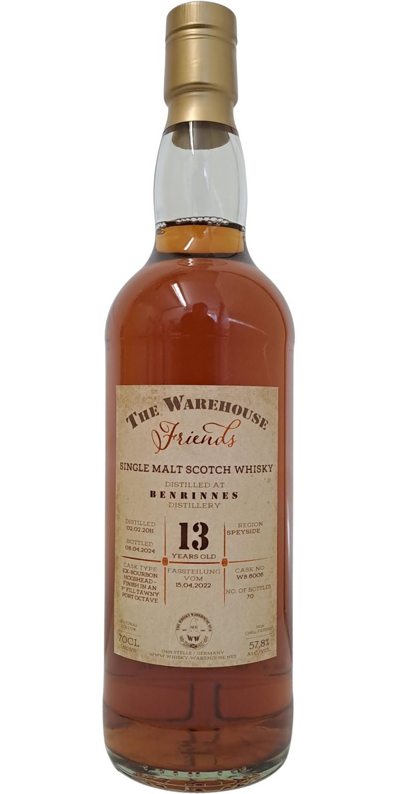 Benrinnes 2011 WW8 The Warehouse Friends