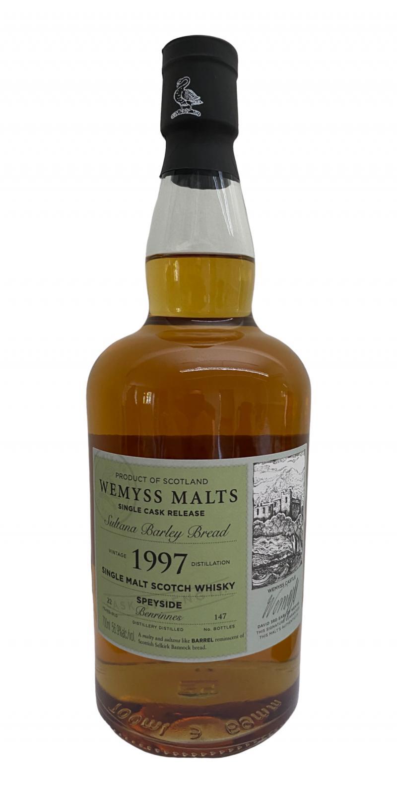 Benrinnes 1997 Wy Sultana Barley Bread