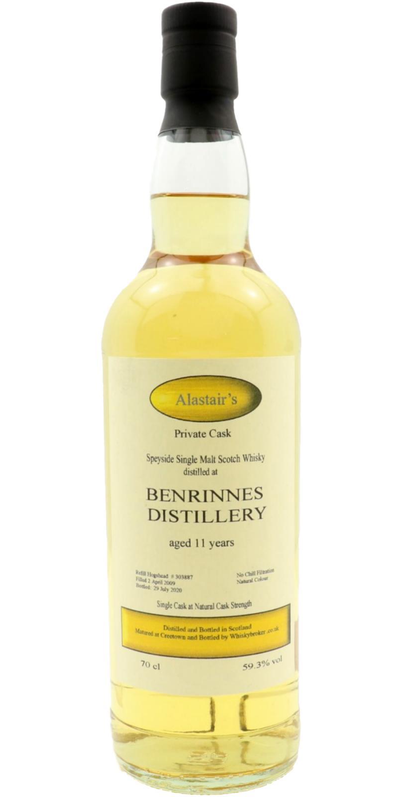 Benrinnes 2009 WhB Alastair's - Private Cask