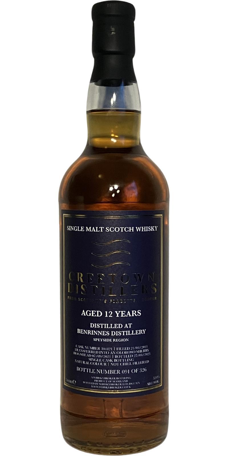 Benrinnes 2011 WhB Creetown Distillers