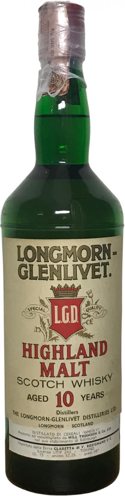 Longmorn 10-year-old Longmorn-Glenlivet Highland Malt
