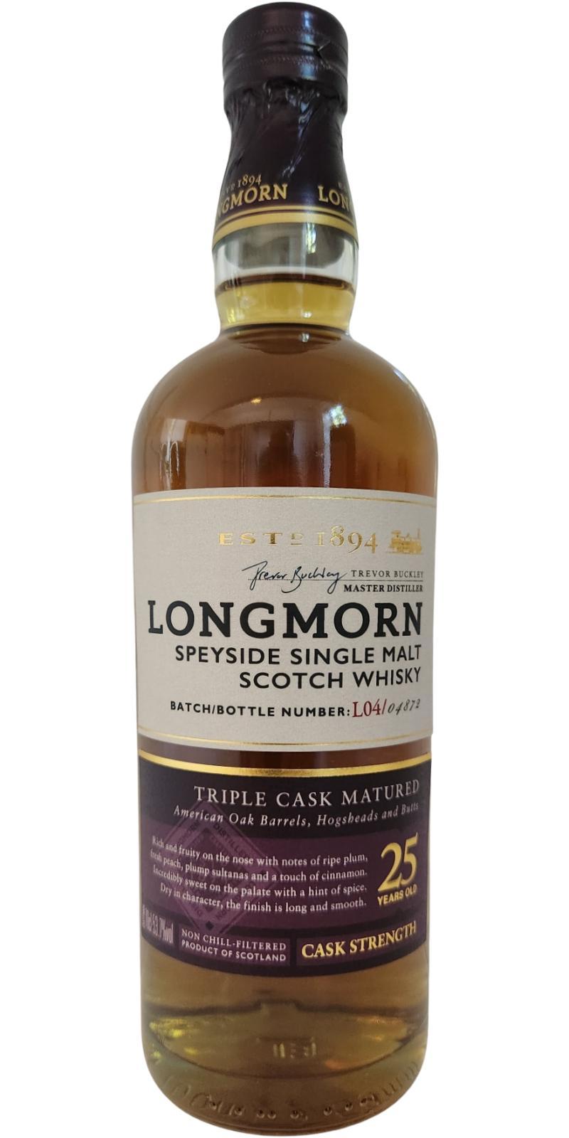 Longmorn 25-year-old Triple Cask Matured