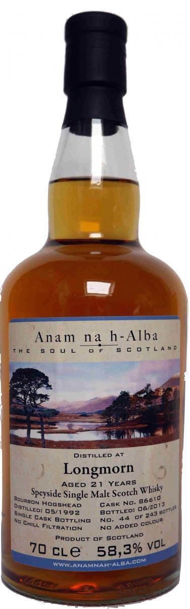 Longmorn 1992 ANHA The Soul of Scotland