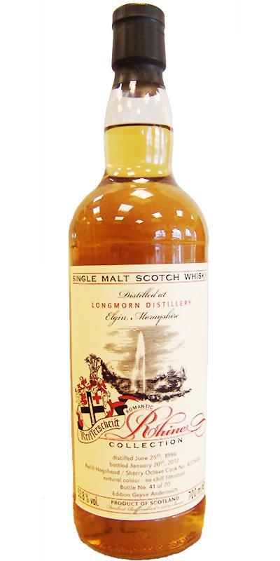 Longmorn 1996 FR Romantic Rhine Collection