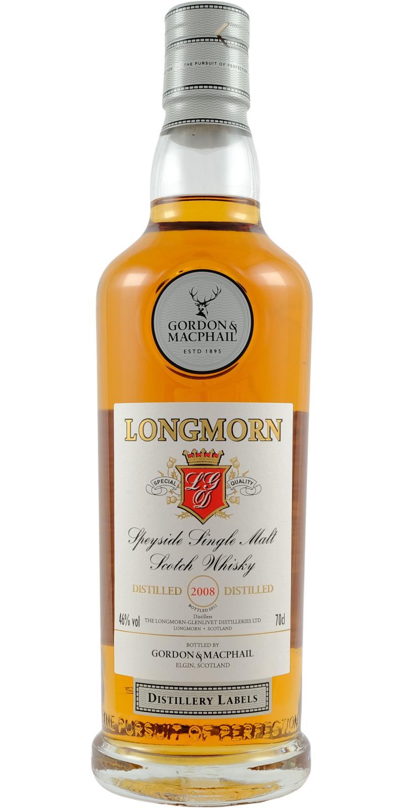 Longmorn 2008 GM Distillery Labels