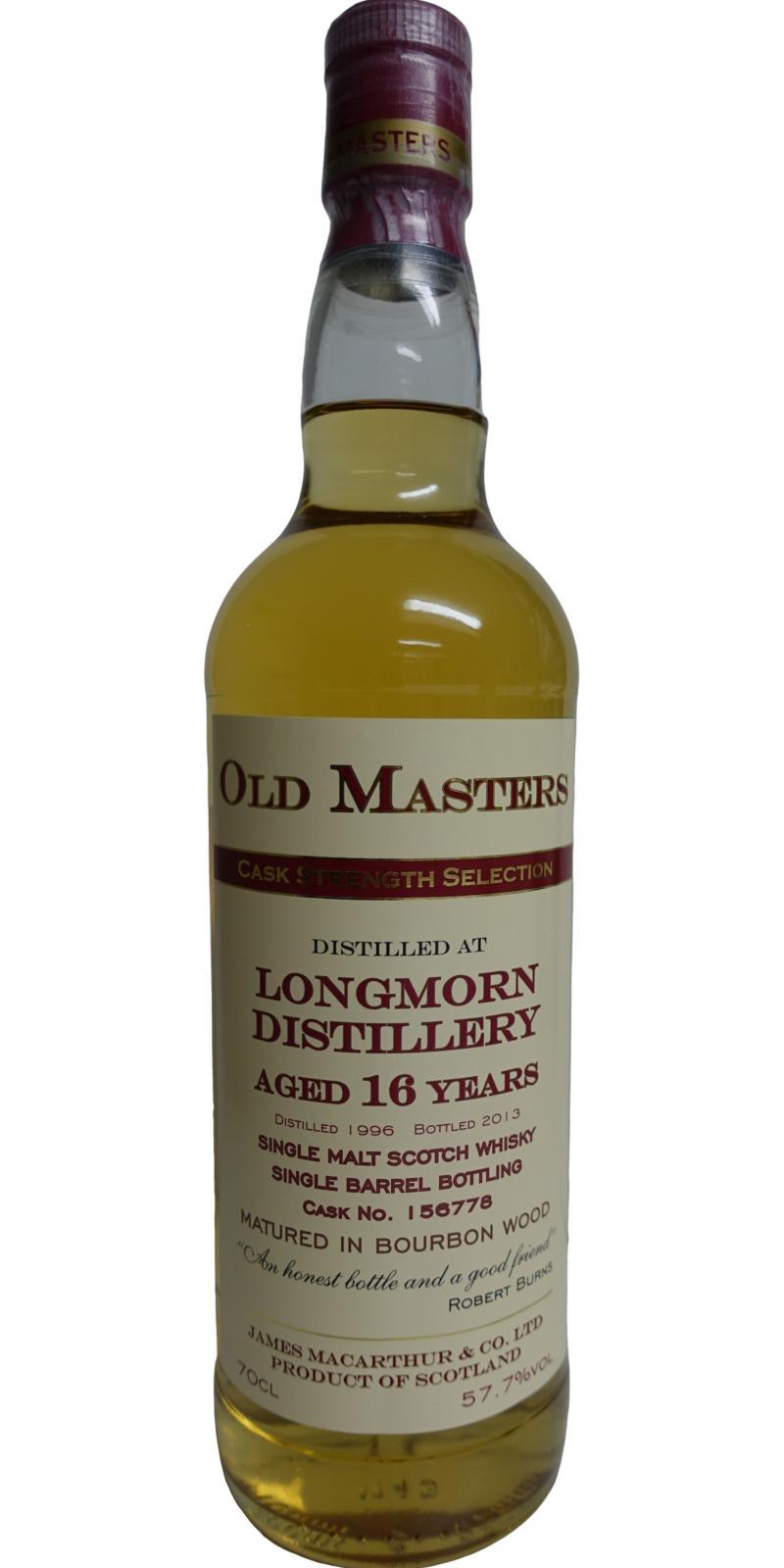 Longmorn 1996 JM Old Masters - Cask Strength Selection