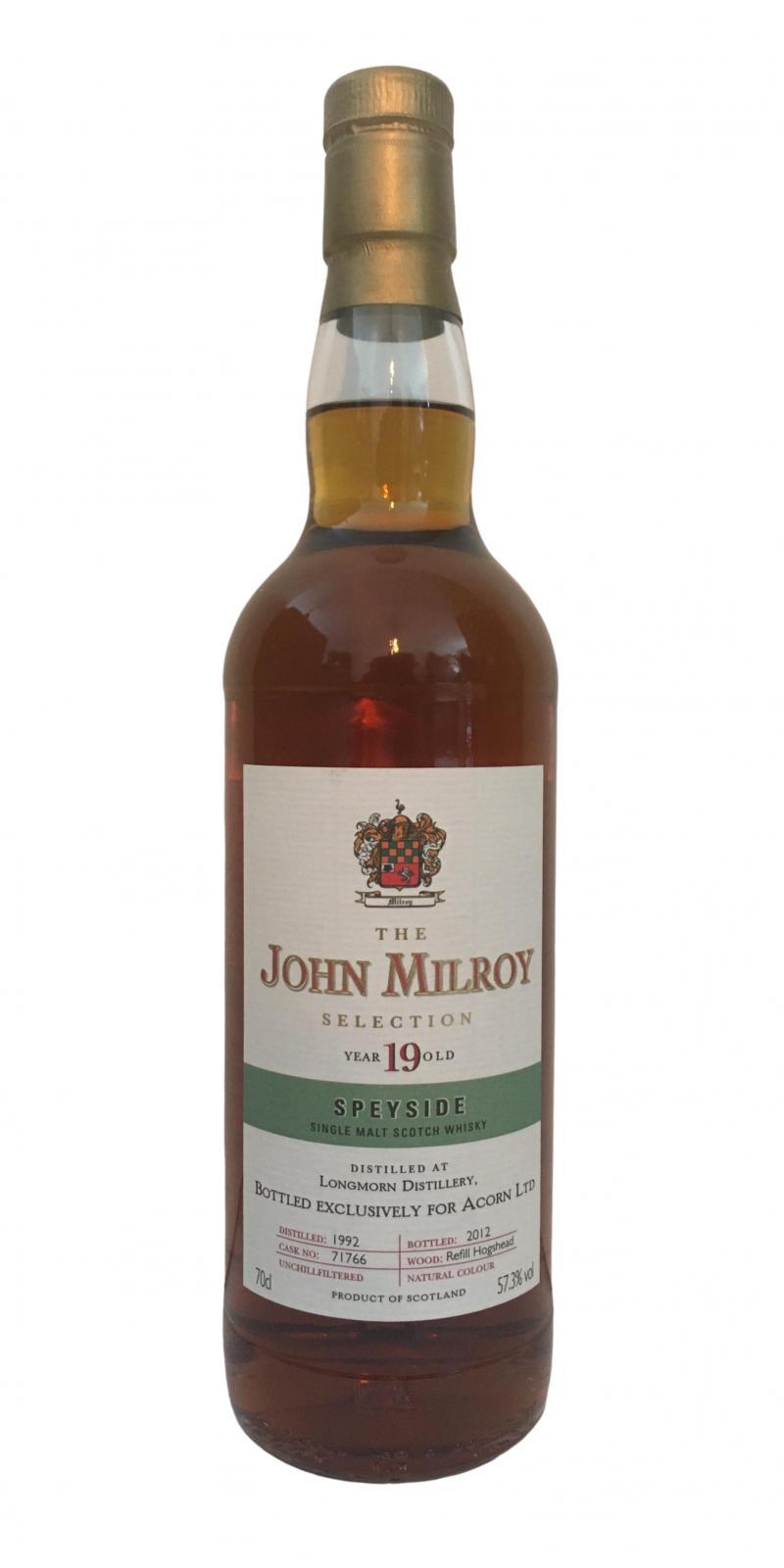 Longmorn 1992 JY The John Milroy Selection