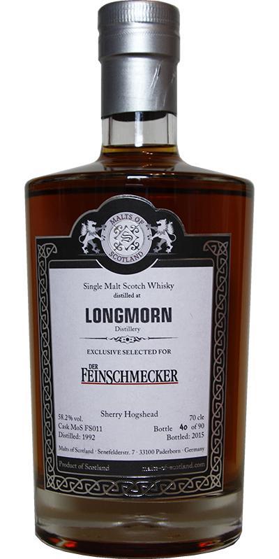 Longmorn 1992 MoS Der Feinschmecker