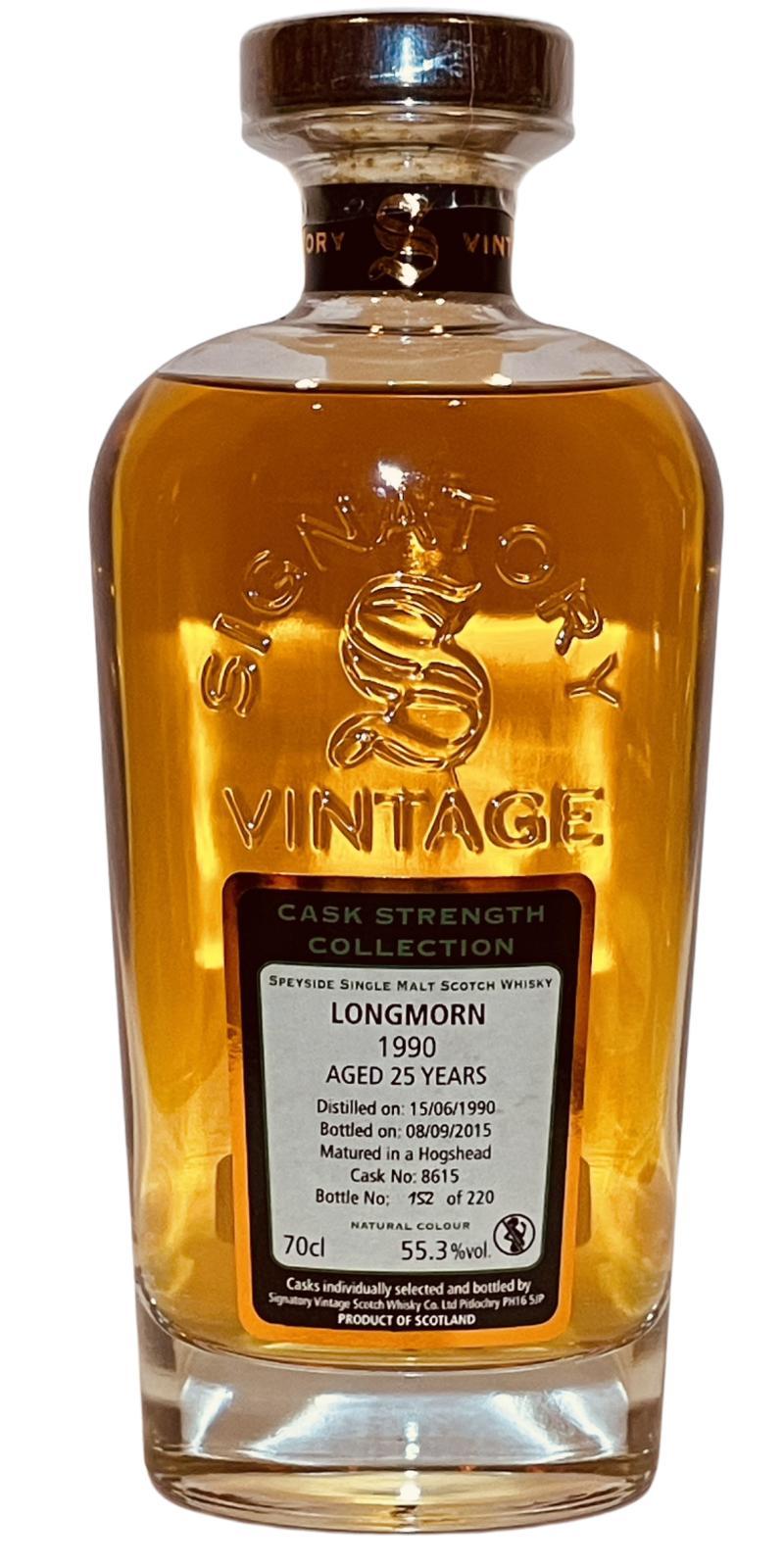 Longmorn 1990 SV Cask Strength Collection