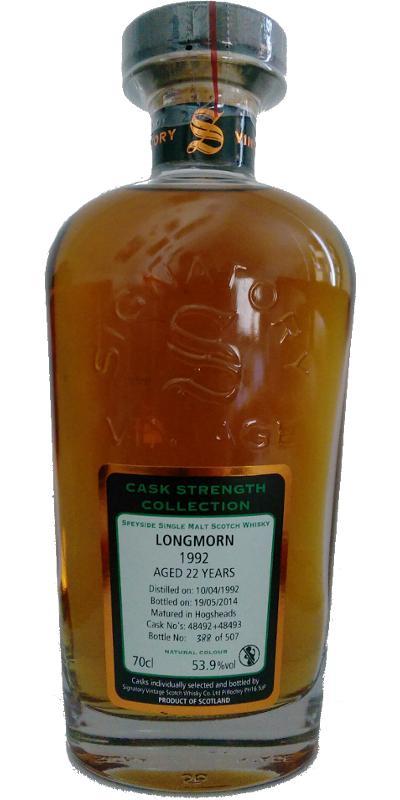 Longmorn 1992 SV Cask Strength Collection